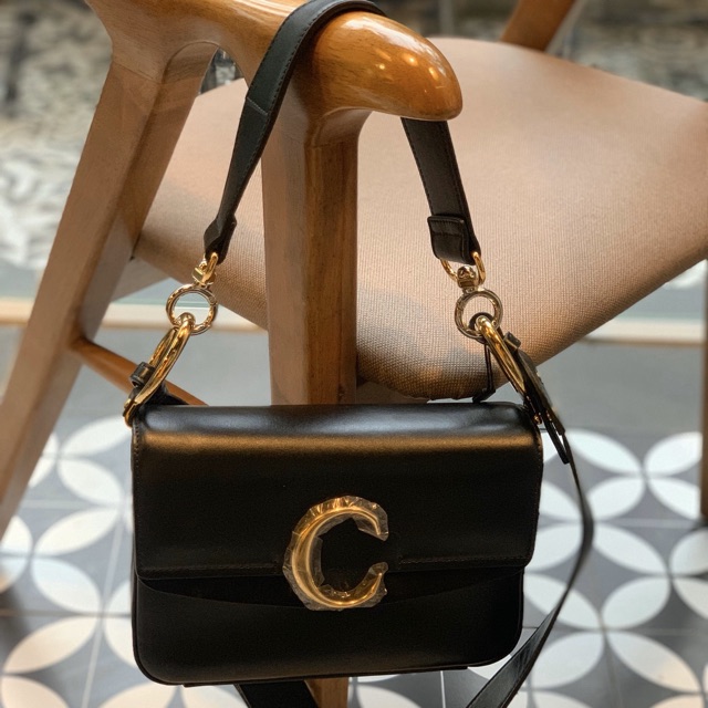 Túi Chloe C double carry bag màu đen