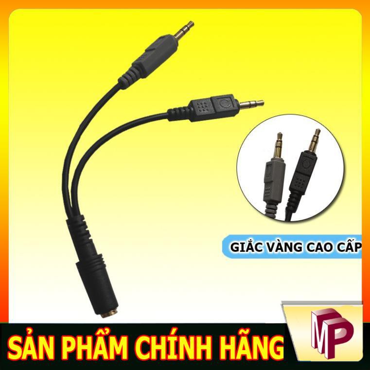 Giắc jack gộp tai nghe và mic ra jack cổng 3.5mm âm, chuyển đổi 2 cổng máy tính thành 1 cổng tai nghe điện thoại