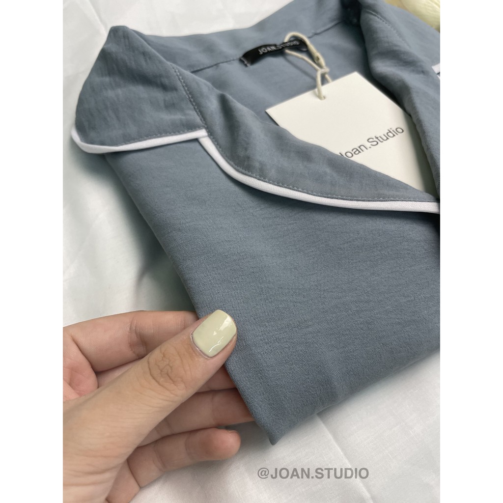 [LILAC BLUE GRAY] Đồ ngủ nữ, pyjama đồ mặc ở nhà chất đũi lạnh