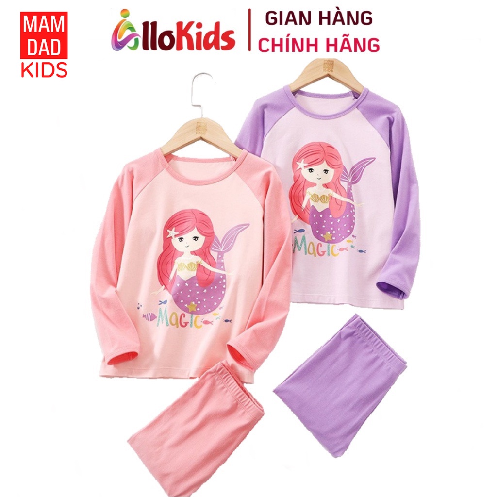 12-40kg Bộ Cotton Dài tay Thu Đông Hãng MamDadKids cho Bé Trai, Bé Gái #tiêncá