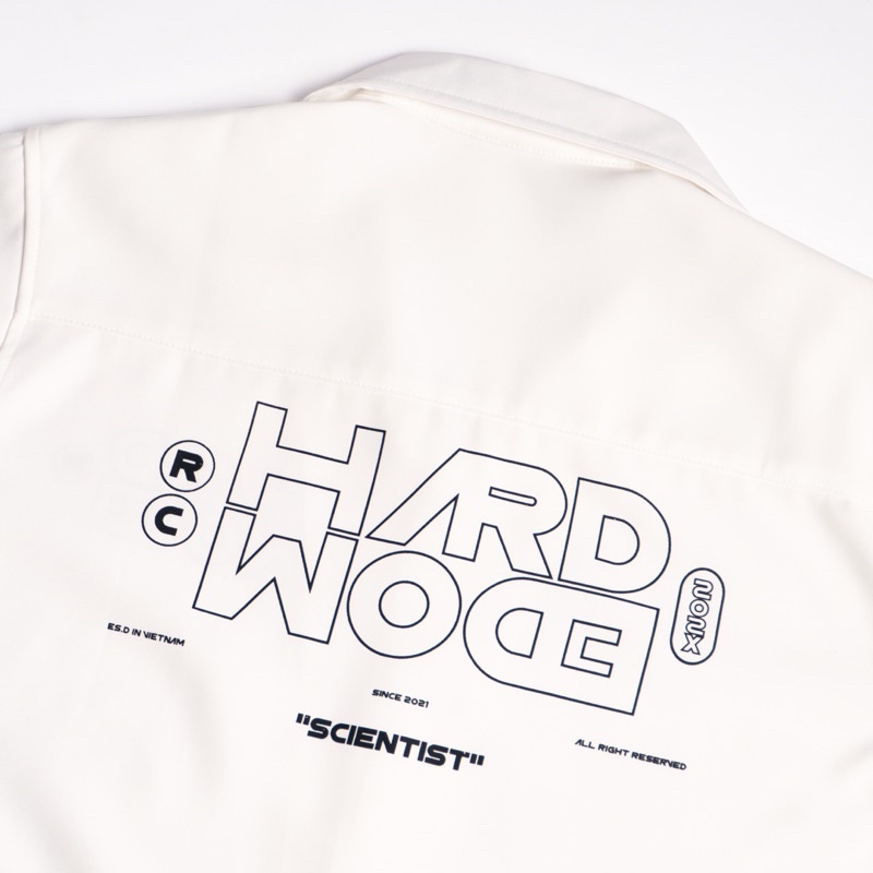 Áo Sơ Mi nam nữ Hoạ Tiết Tay ngắn Cổ Vest SCIENTIST Thời Trang Vải Lụa-HARDMODE