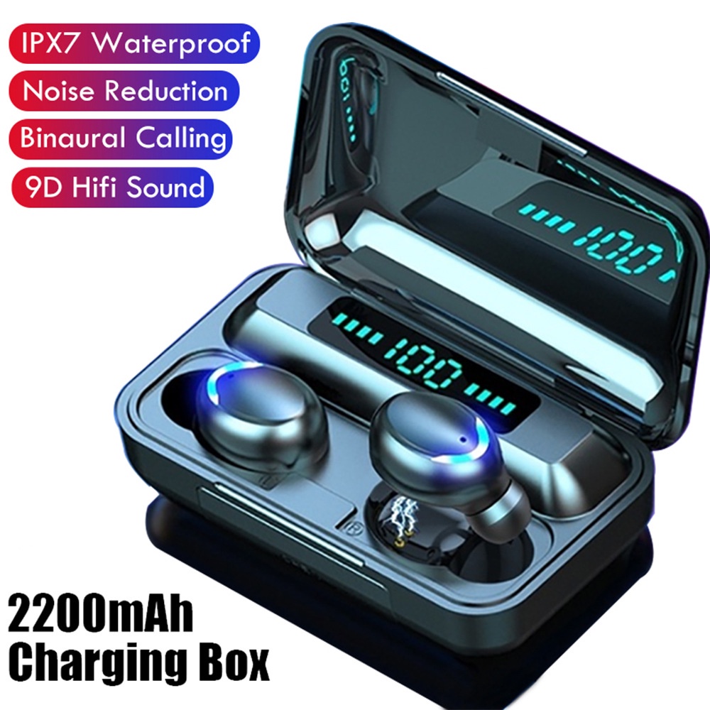 Tai nghe không dây TWS F9-5c Bluetooth hình mặt cười thông dụng