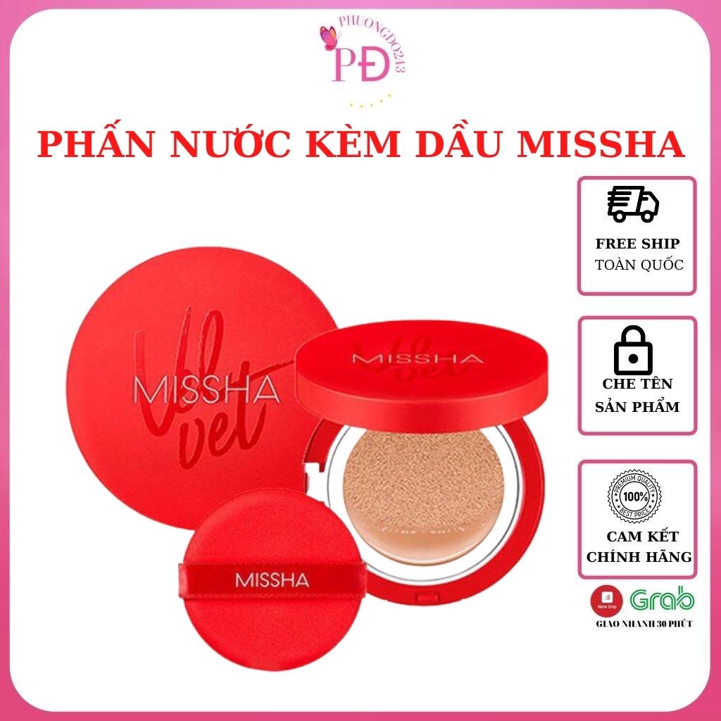 Phấn Nước Kiềm Dầu Che Phủ Cao MISSHA Velvet Finish Cushion SPF50+/PA+++ 15g ( đỏ )