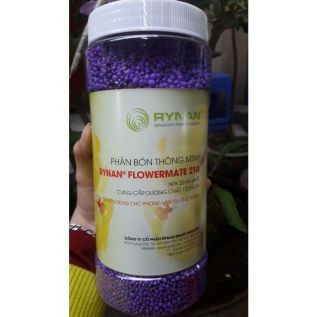 Phân bón thông minh Rynan 210 NPK 22-10-10+TE (1.36kg) chuyên dùng cho phong lan trưởng thành