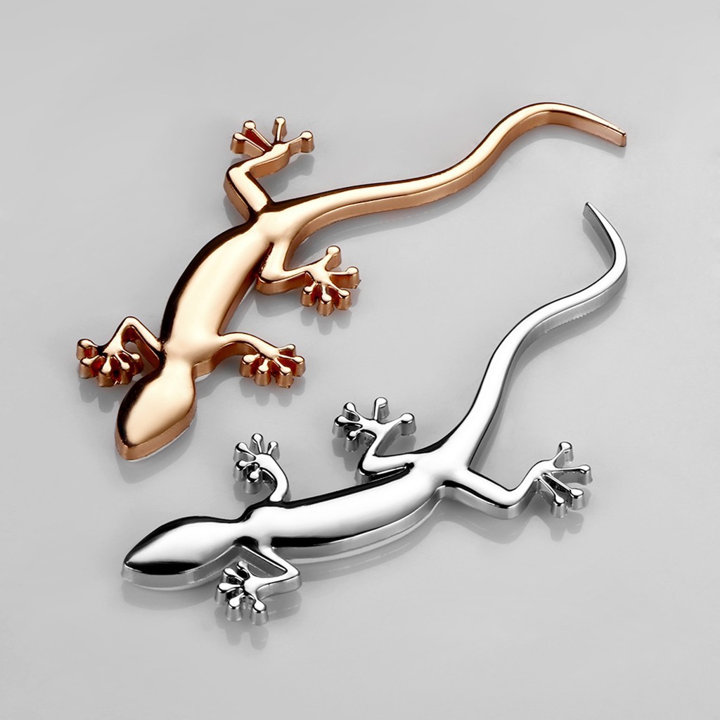 ✺Thằn lằn Gecko Quattero 3D Metal Car Auto Motorcycle Logo Biểu tượng Huy hiệu tạo kiểu xe