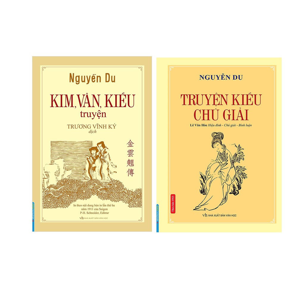 Sách - Combo Truyện Kiều chú giải + Kim Vân Kiều Truyện (bià cứng)