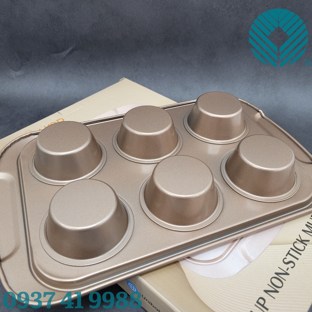 Khuôn bánh cupcake 6 lỗ chống dính cao cấp - Đại Vạn Phát
