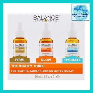 Combo chống lão hóa cho làn da rạng rỡ Serum Balance Gold Marine Collagen, Vitamin C và Hyaluronic 30mlx3