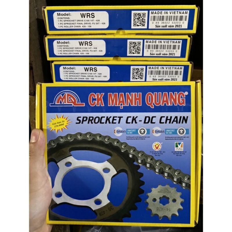 ☸∋✗Nhông xích Mạnh Quang lắp cho xe Wave RS , Fu Neo W110 Wa Blade