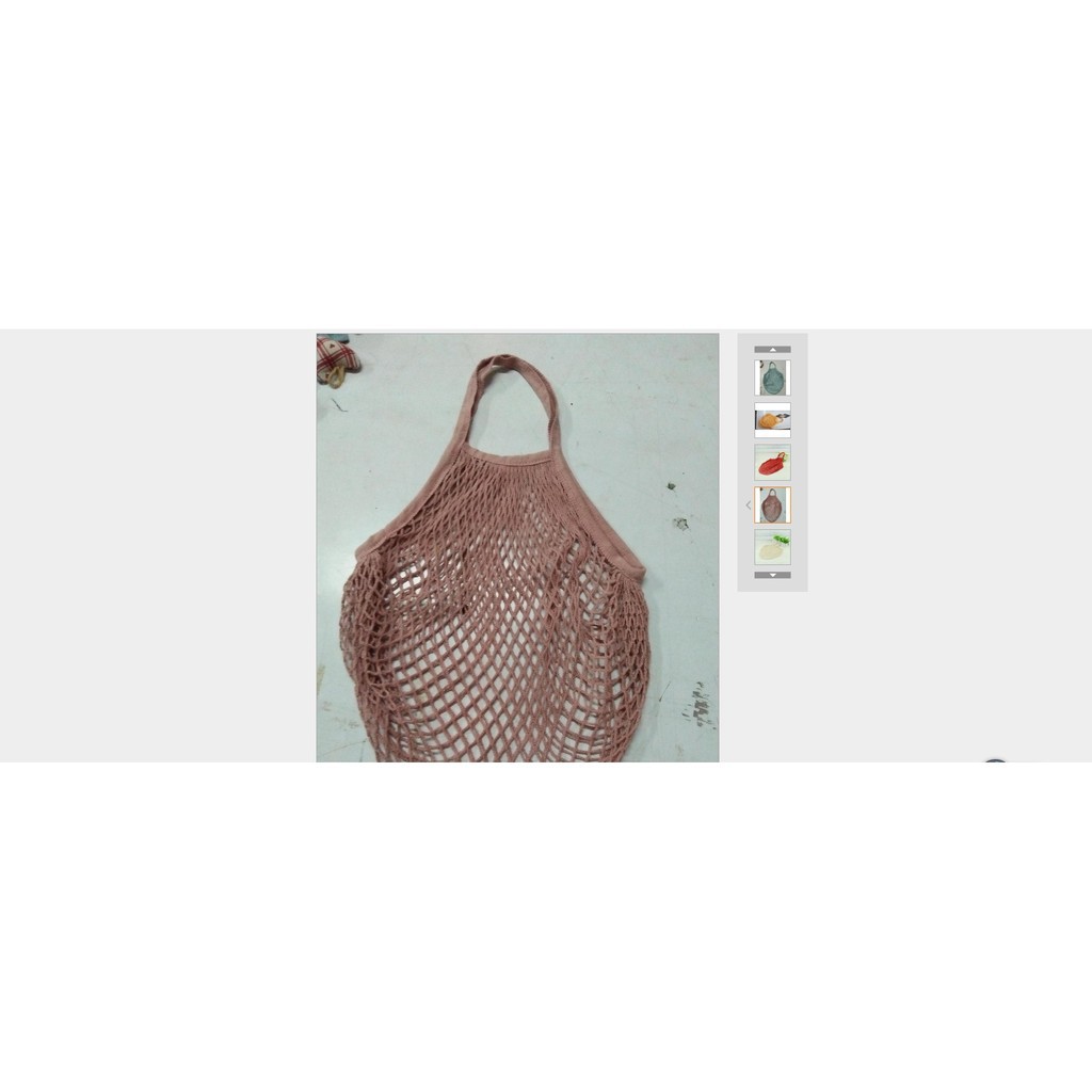 ☛☏❤Reusable Fruit Shopping String Grocery Shopper Cotton Tote Mesh Woven Net Bag