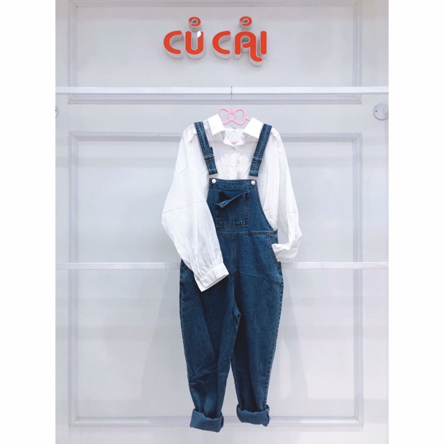 Quần yếm jean baggy dễ thương (ảnh thật)