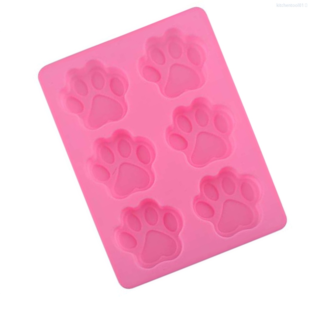 Khuôn Silicone Làm Bánh 6 Ngăn Hình Dấu Chân Hoạt Hình Tiện Dụng Cho Nhà Bếptool01