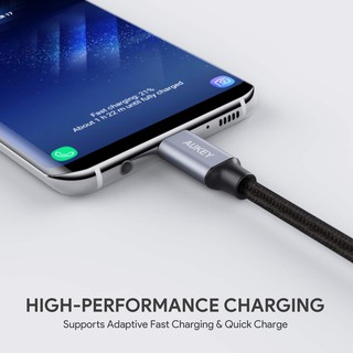 [Freeship toàn quốc từ 50k] Cáp Sạc Type C Aukey Nylon USB ra USB C 3.0 1m - CB-CD2