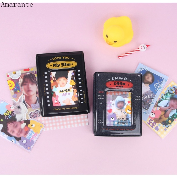 Album Ảnh 3 Inch 40 Ngăn PVC Mini Black Phong Cách Hollywood