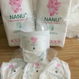 Bỉm quần nanu size m/l/xl/ 2xl/ 3xl 50 miếng