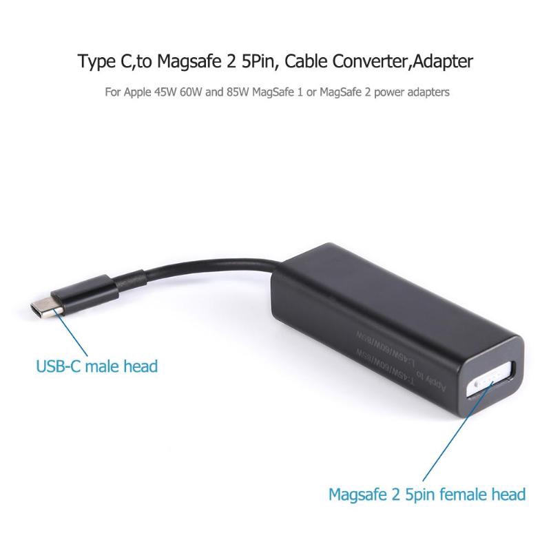 USB C Type-C Male to MagSafe 2 1 5 Pin Female Converter for Apple Macbook air iPad