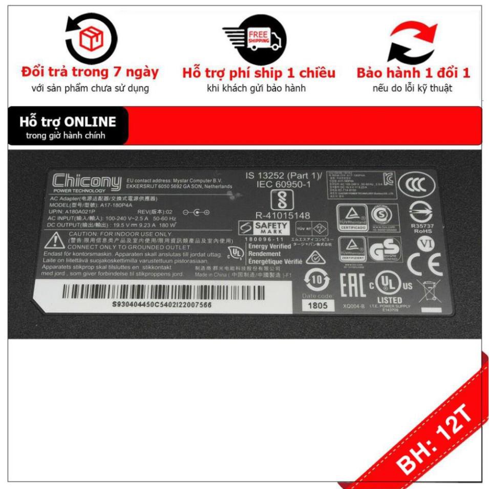 BH12TH Sạc Laptop MSI CX61 GE60 GF63 GL62 GP60 GS40 GT60 GX60 PX60 WE62 GS73VR MSI GL62,MSI PX60 180W 9.23A