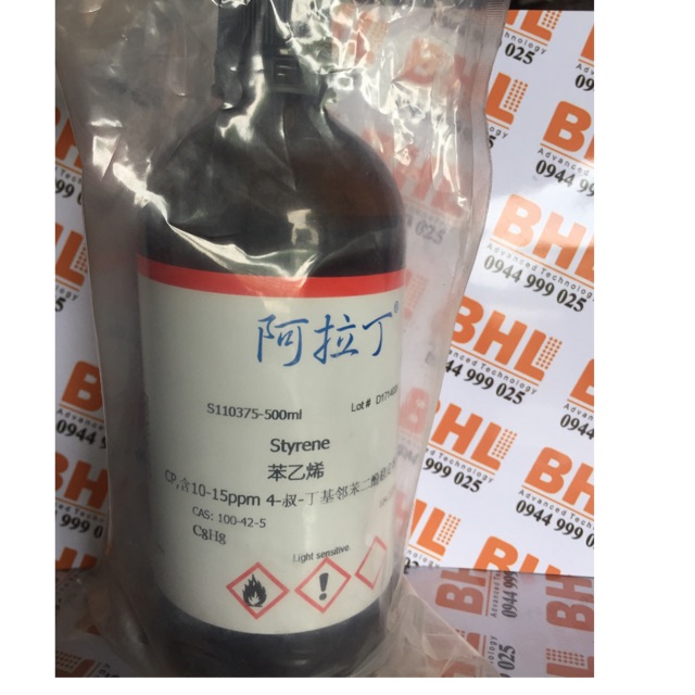 Hoá chất Styrene C8H8 CAS 100-42-5 chai 500ml styren