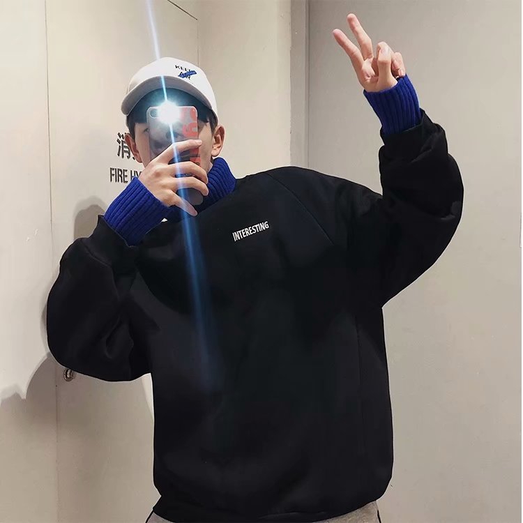 Áo Sweater dáng rộng giả nhiều lớp thời trang mùa đông cho nam | BigBuy360 - bigbuy360.vn