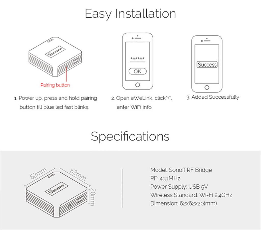 Sonoff Công Tắc Điều Khiển Từ Xa Thông Minh Wifi 433 Mhz | BigBuy360 - bigbuy360.vn