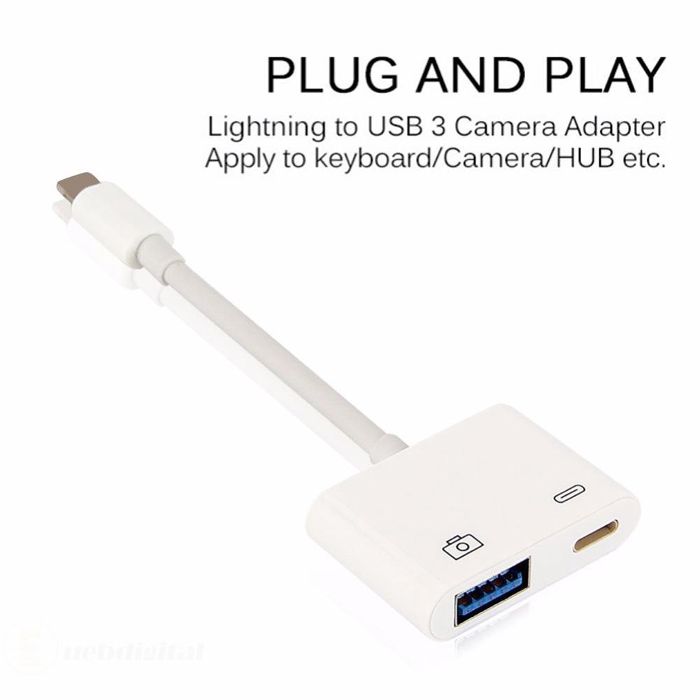 ❄  2 in 1 Camera Connection Kit 8Pin to USB OTG Cable Adapter for iPhone iPad