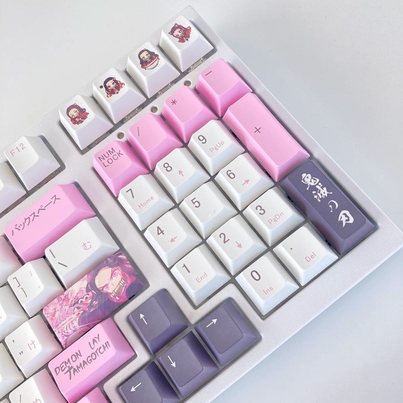 Kamado Nezuko Keycap CHERRY Hồ sơ Chủ đề Demon Slayer Anime PBT Dye thăng hoa bàn phím cơ Keycap
