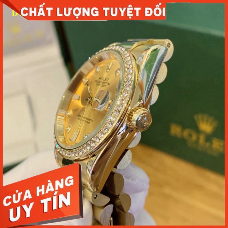 Đồng hồ nam Rolex - viền đá dây kim loại chống nước - DH501 MTP-STORE