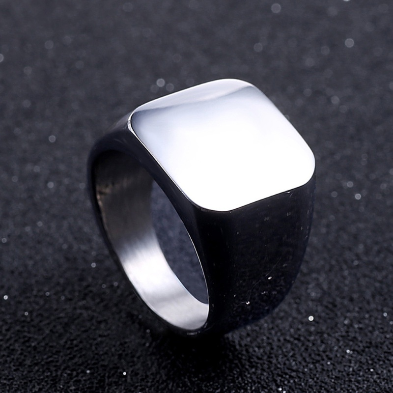 1 Nhẫn Nam Chất Liệu Thép Không Gỉ Đánh Bóng Thời Trang