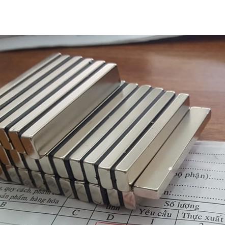Nam châm viên 60x10x5mm, loại nam châm trắng đất hiếm dạng thanh dài lực hút mạnh