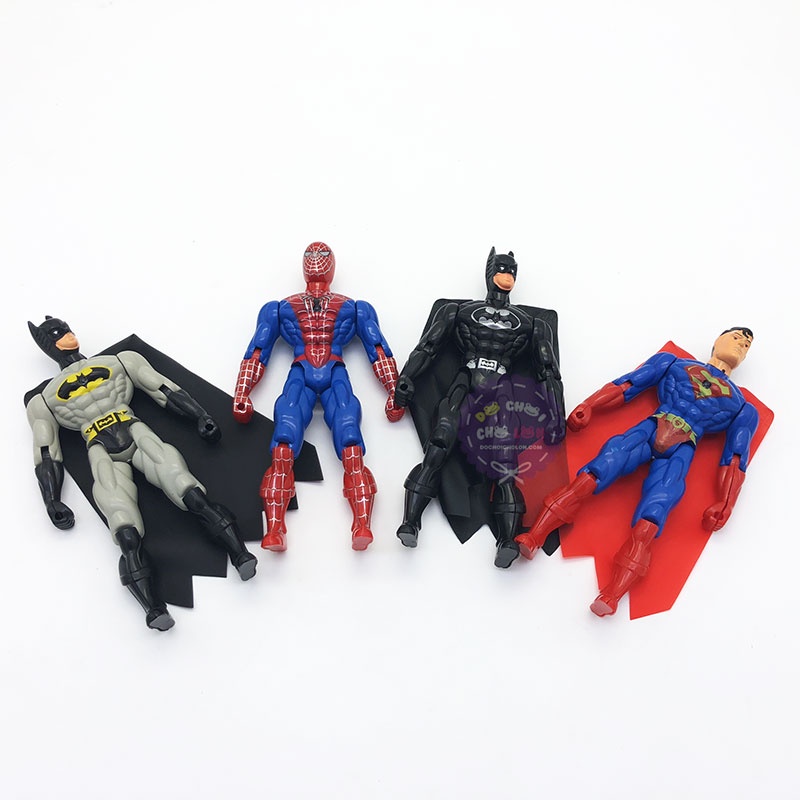 Vỉ đồ chơi 4 siêu anh hùng Super Heroes dùng pin có đèn 945A - Đồ chơi Siêu Nhân