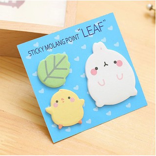 Giấy ghi chú note phân trang Molang & Piu Piu