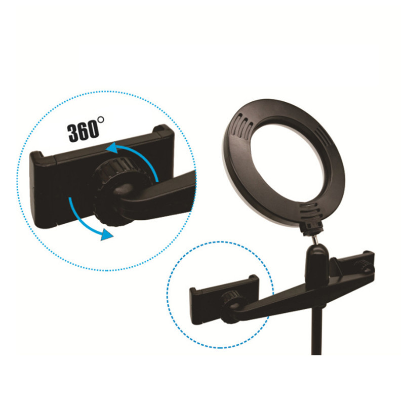 Vòng Đèn KAXOE Bóng LED 6 Inch Gắn Điện Thoại Hỗ Trợ Chụp Ảnh Selfie