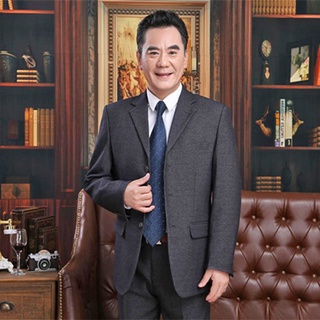Người trung niên và cao tuổi Bộ đồ nam phù hợp với cha rộng rãi bình thường ở nhà đám cưới
