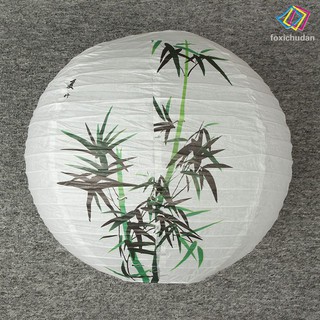 Đèn lồng dài 35cm trang tri họa tiết hình cây tre dùng treo trang trí
