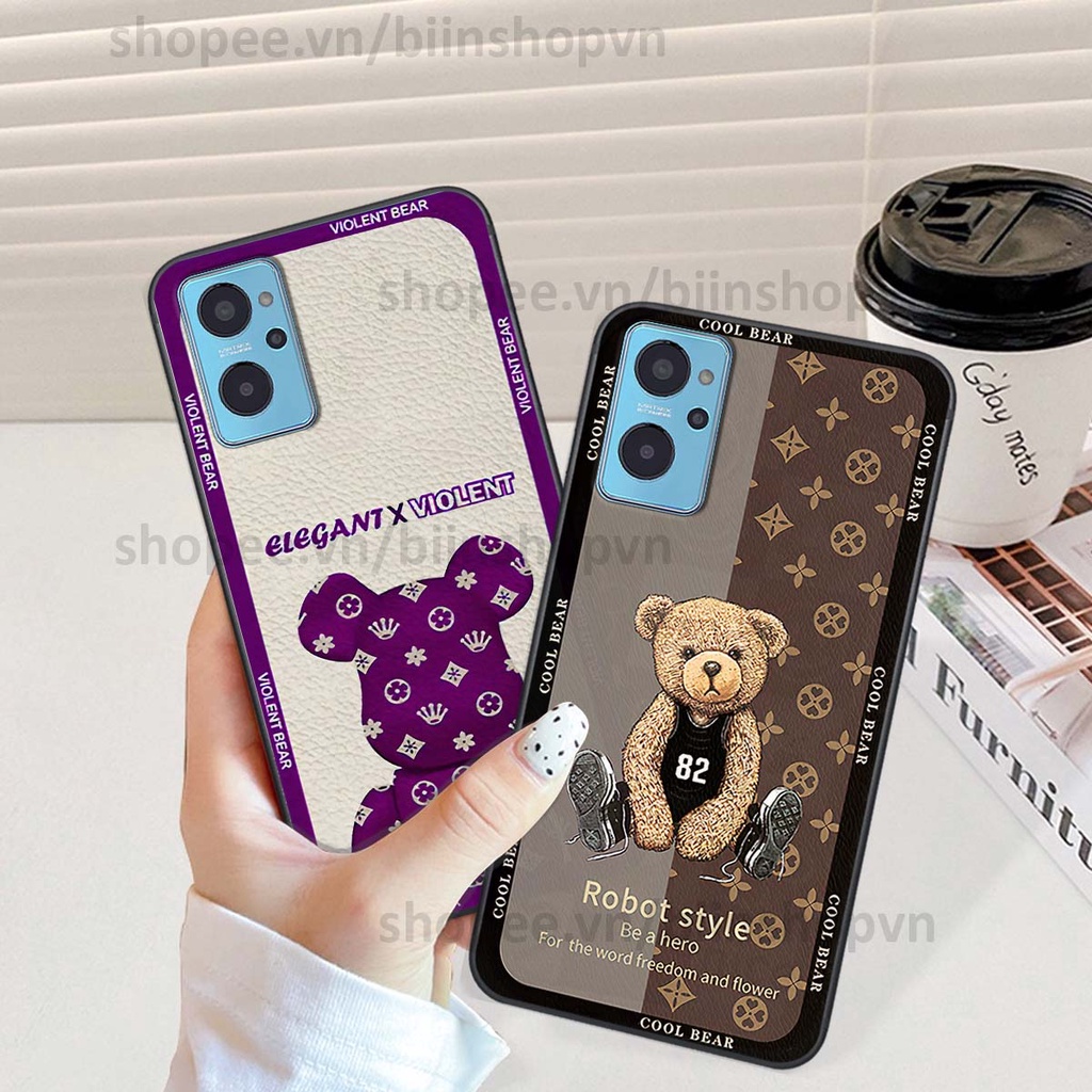 Ốp Realme 9i hình gấu bear brick đẹp độc lạ, thời trang, cá tính