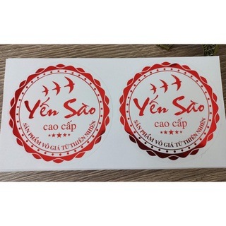 [PHỤ KIỆN YẾN SÀO] DECAL DÁN HỘP YẾN (50 TEM)