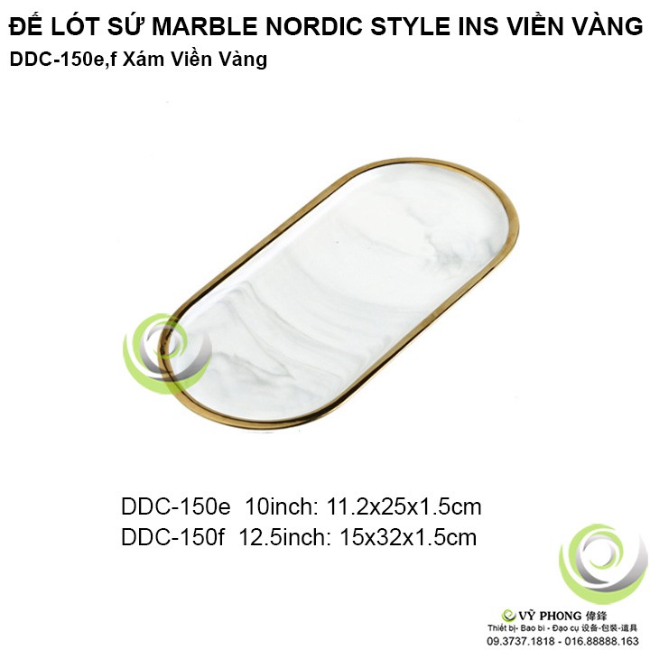 ĐẾ DĨA LÓT SỨ MARBLE NORDIC STYLE TRANG TRÍ NHÀ BẾP ĐẠO CỤ CHỤP ẢNH SẢN PHẨM INS DDC- 124 / DDC-150