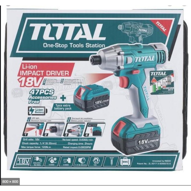 Máy Siết vít dùng pin Lithium 18V TOTAL TIDLI228181