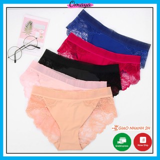Quần lót nữ đúc su hoa ren không đường may cao cấp OMAYA - QL16