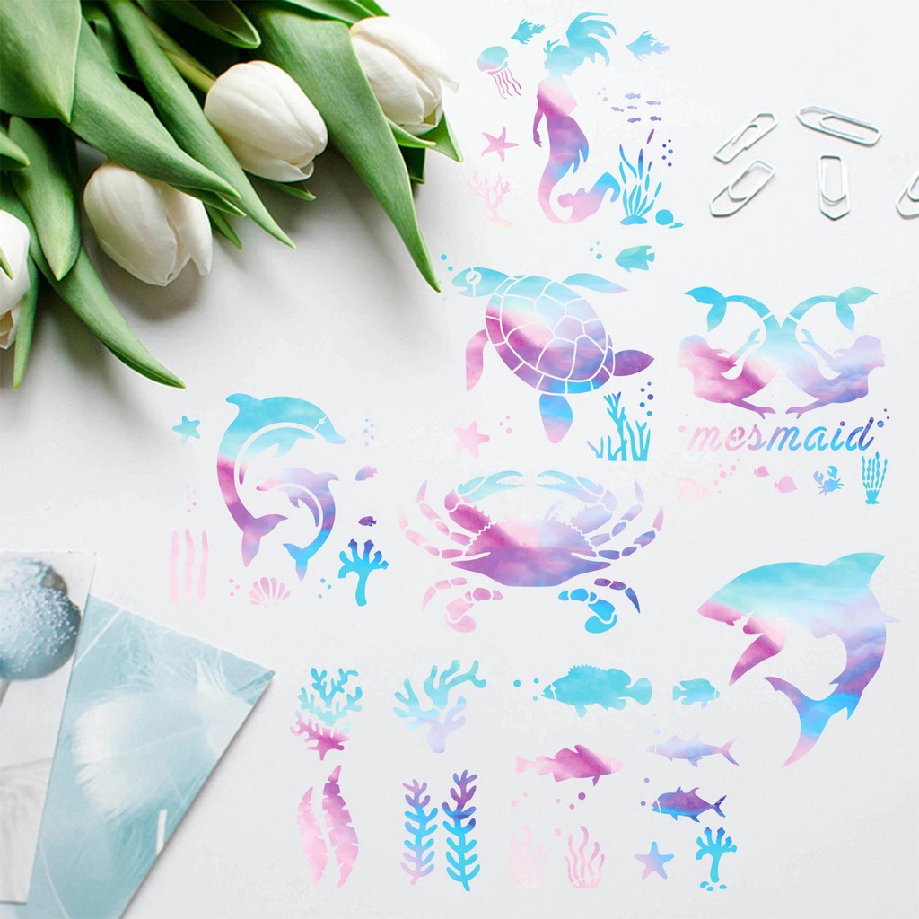 PISTA Set 16 / 20 Khuôn Tạo Hình Cá Ngựa / Nàng Tiên Cá Bằng Gỗ Tiện Dụng