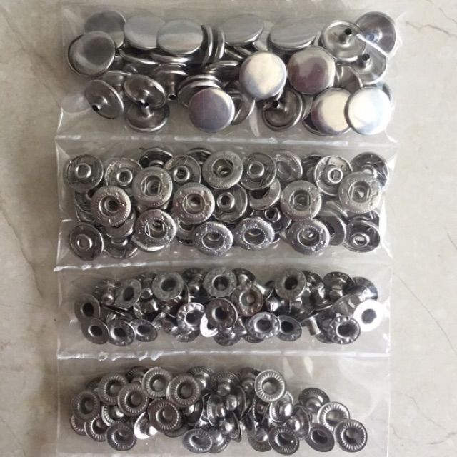 Set 50 bộ cúc bấm 13 li 4 thành phần