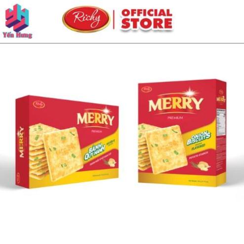 Bánh Quy Richy Merry hành 333g Giòn Tan