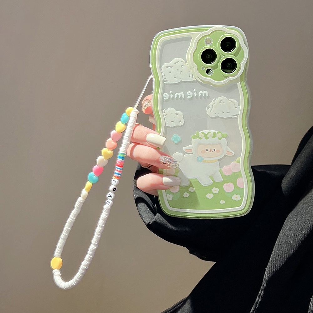 Ốp Điện Thoại Hình Hoa / Cừu Có Dây Đeo Cho IPhone 13promax 12 11 7Plus X XR XSMAX