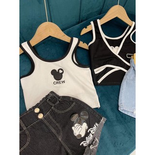 Bộ mickey crew bé gái
