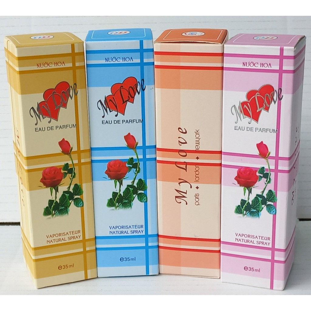 Nước hoa My Love hương hoa lài dịu nhẹ 35ml (Xanh da trời)