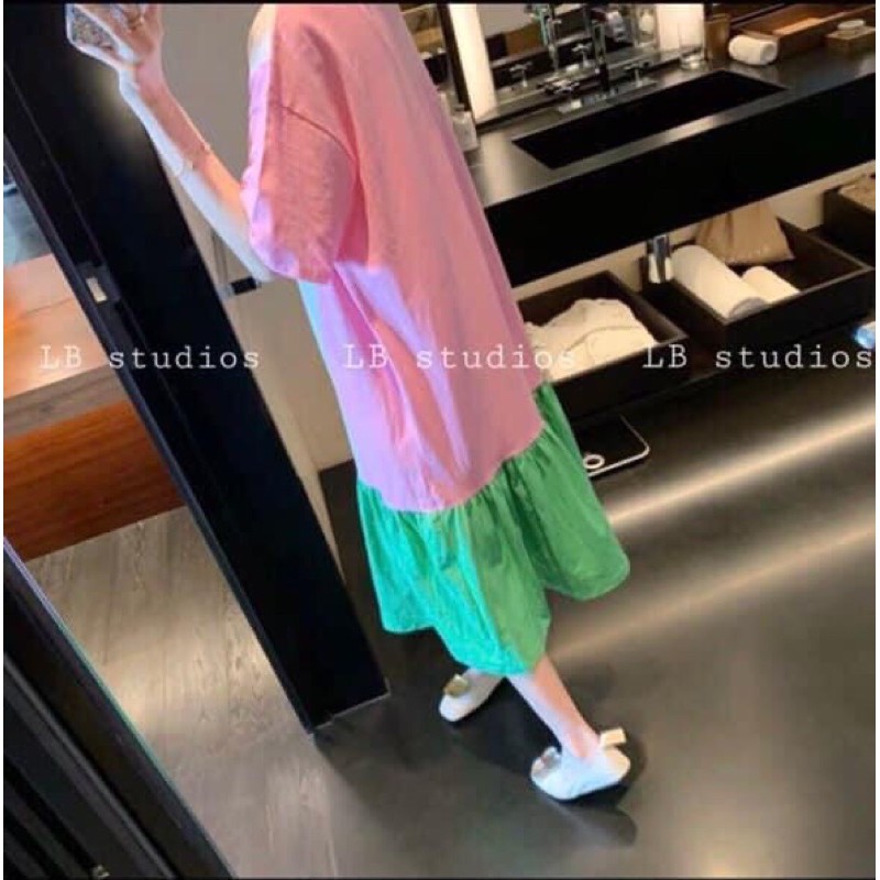 New york pink xinh chưa nè . Hồng nhạt phối xanh non siu iu  S M L | BigBuy360 - bigbuy360.vn