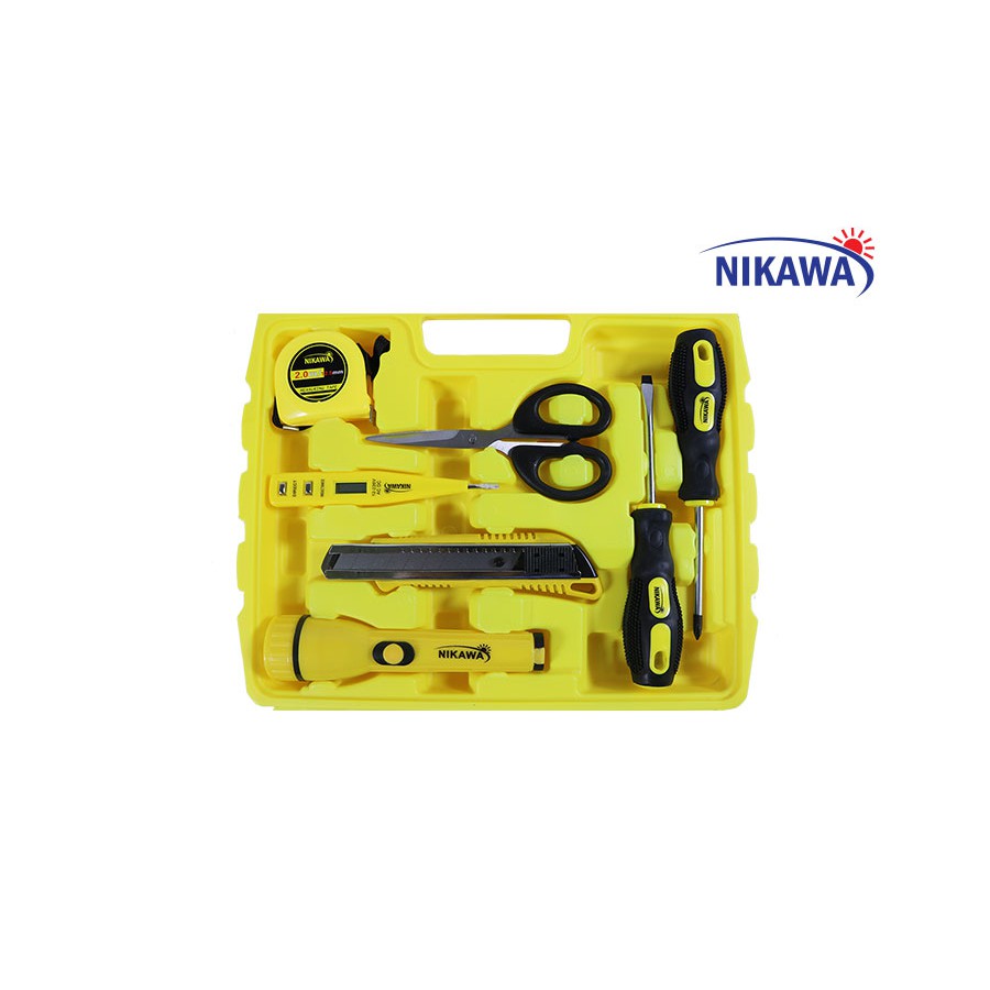 Bộ dụng cụ 12 món Nikawa NK-BS012 (có hộp nhựa)- Hàng chính hãng, bảo hành 36 tháng