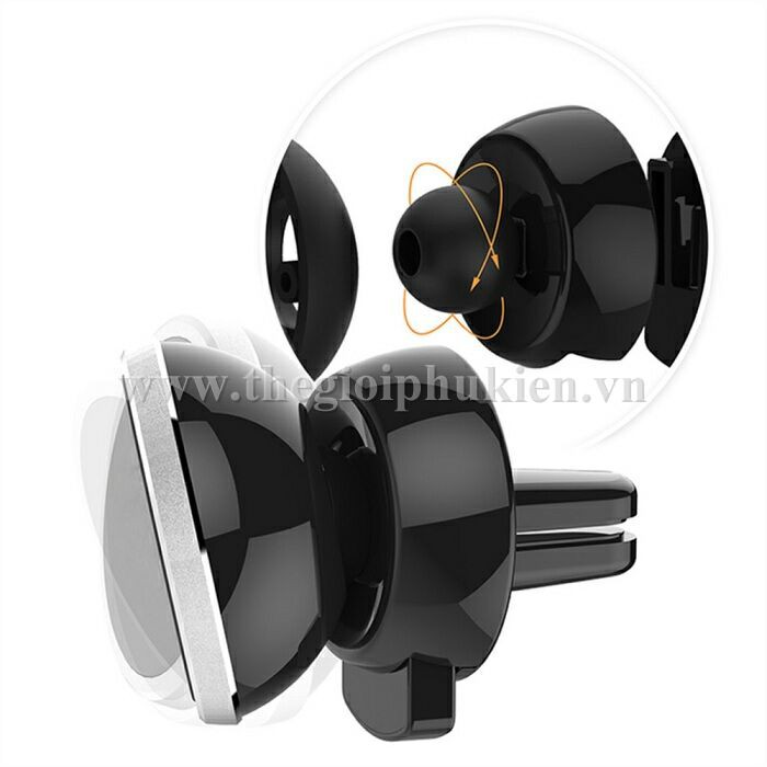 Bộ đế hít điện thoại cài khe cửa gió điều hòa chính hãng Hoco trên Xe hơi, Ô tô