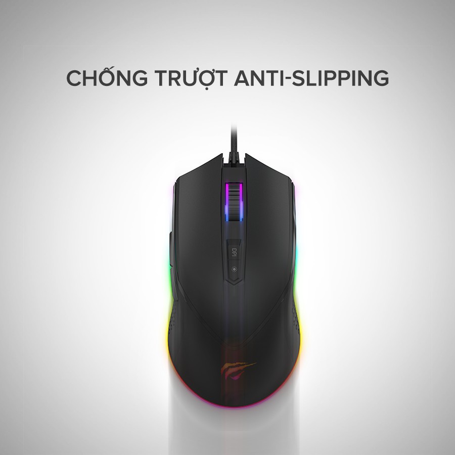 Chuột Gaming HAVIT MS814, 16 Triệu Màu RGB, 6 Chế Độ DPI, Tích Hợp 7 Nút Điều Chỉnh - Chính Hãng BH 12 Tháng