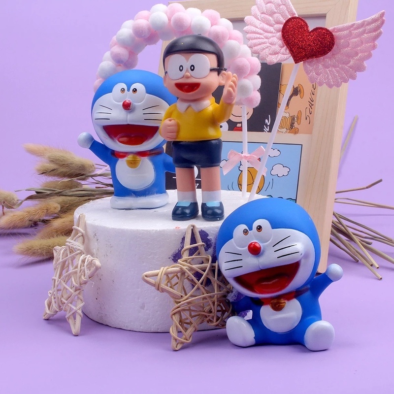 Mô Hình Nhân Vật Doraemon Trang Trí Bánh Kem Bằng PVC